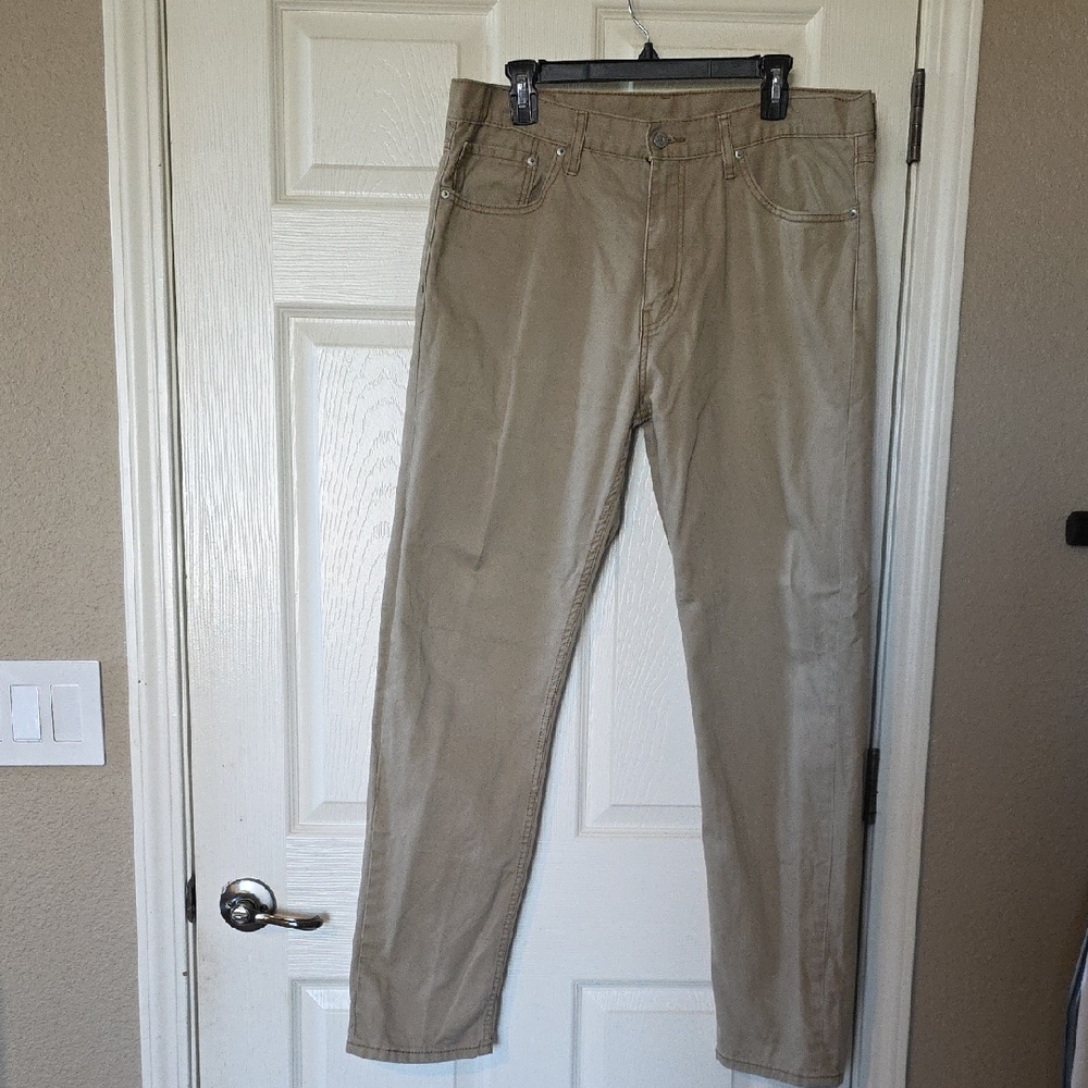 Levi's Tan Chinos Straight-Leg Cotton Blend
